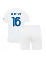 Inter Milan Davide Frattesi #16 Venkovní dres pro děti 2023-24 Krátký Rukáv (+ trenýrky)